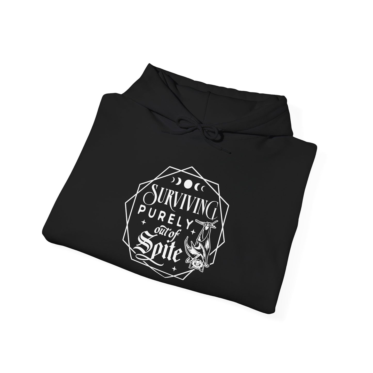 Surviving Purely Out of Spite Hoodie – Funny Women’s Mental Health Hooded Sweatshirt