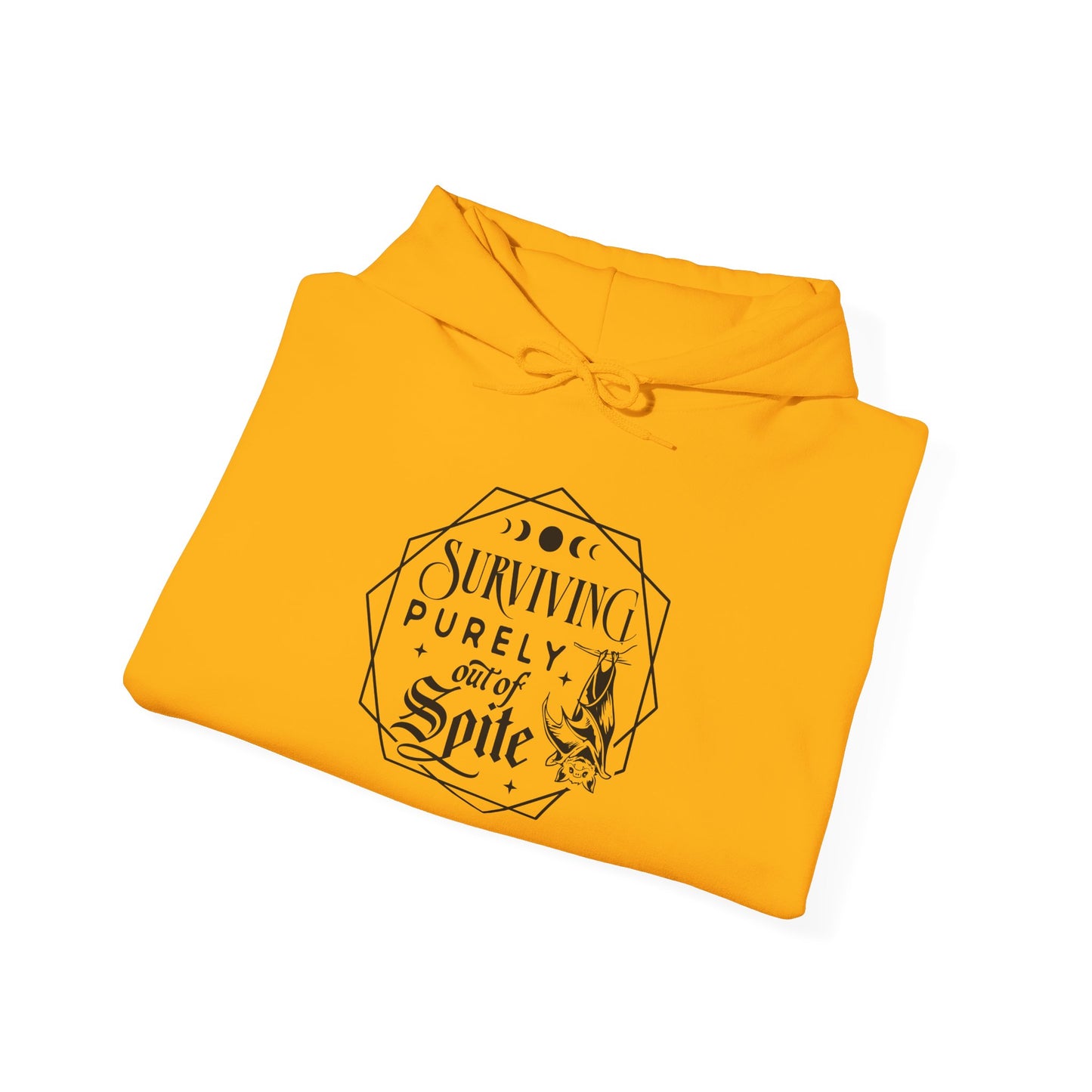 Surviving Purely Out of Spite Hoodie – Funny Women’s Mental Health Hooded Sweatshirt