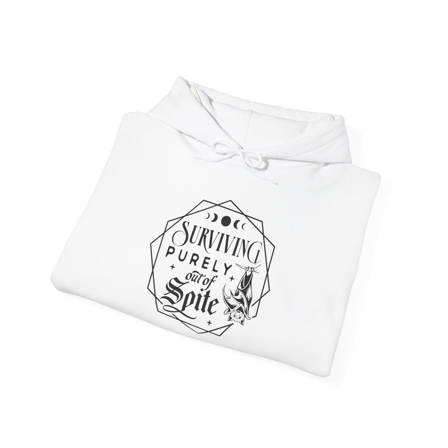 Surviving Purely Out of Spite Hoodie – Funny Women’s Mental Health Hooded Sweatshirt