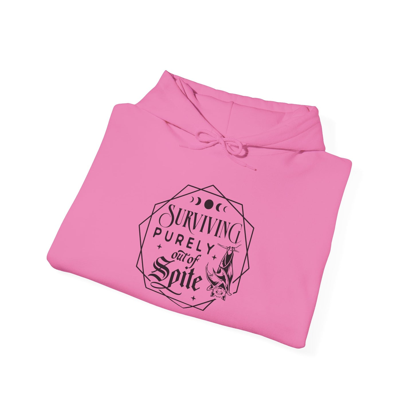 Surviving Purely Out of Spite Hoodie – Funny Women’s Mental Health Hooded Sweatshirt