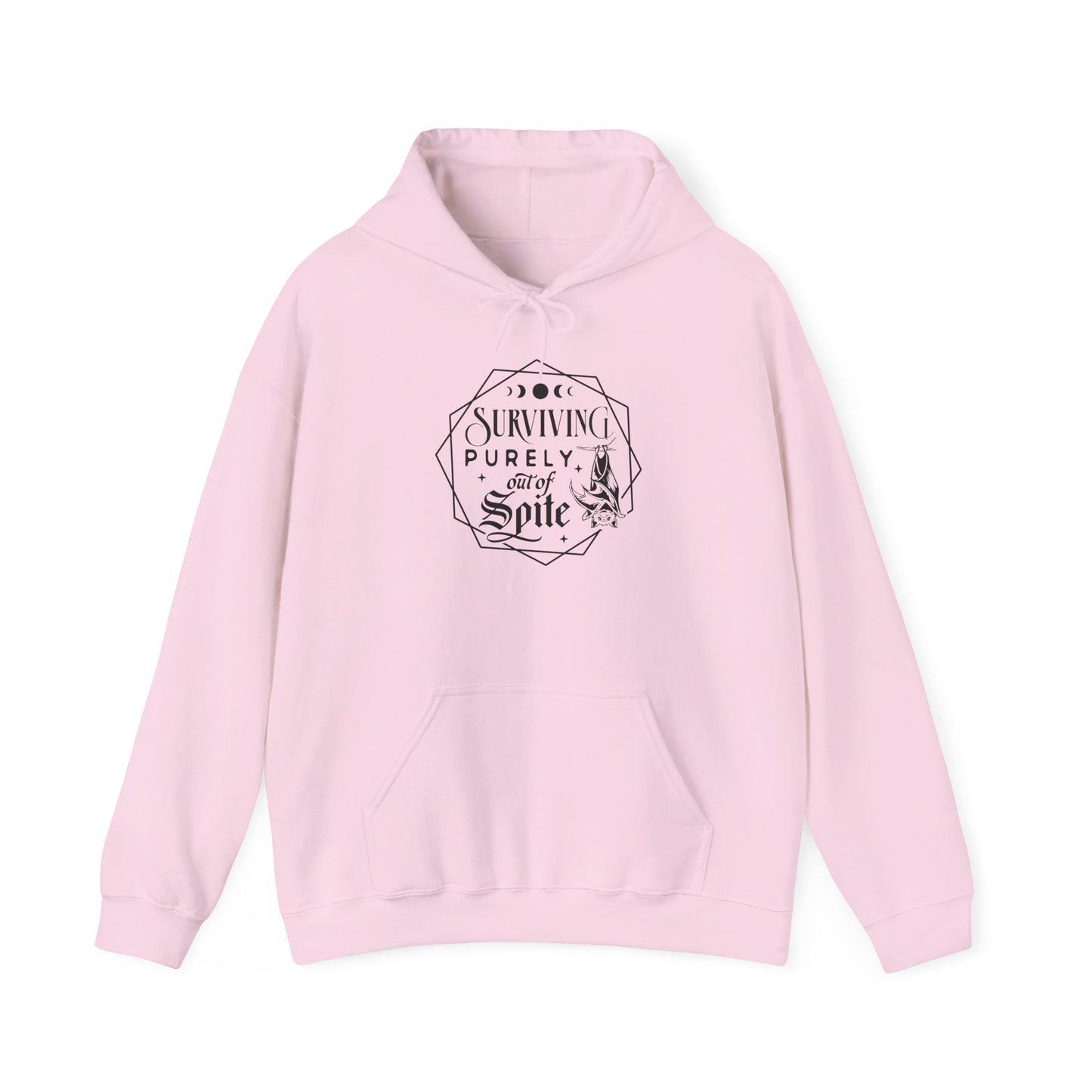 Surviving Purely Out of Spite Hoodie – Funny Women’s Mental Health Hooded Sweatshirt