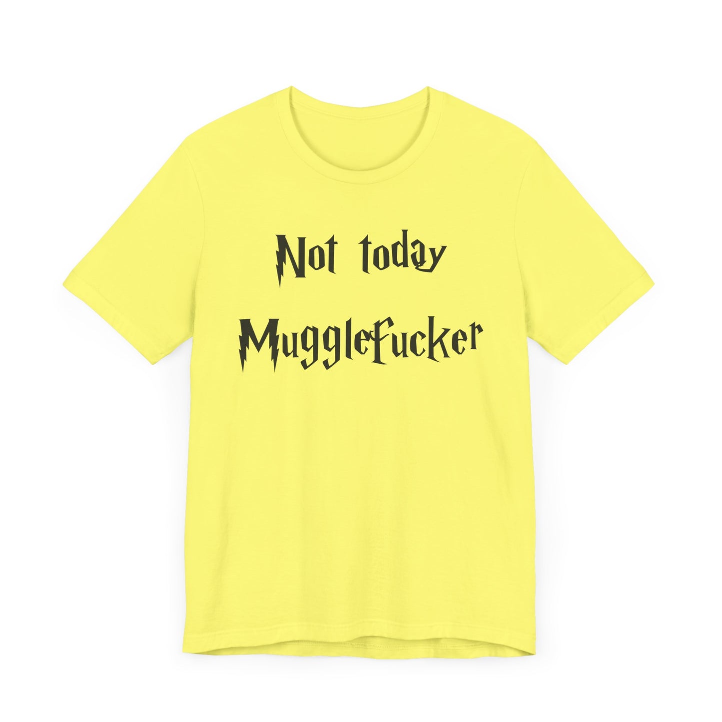 Not Today MuggleF*cker T-Shirt – Funny Wizard-Inspired Fantasy Tee for Adults