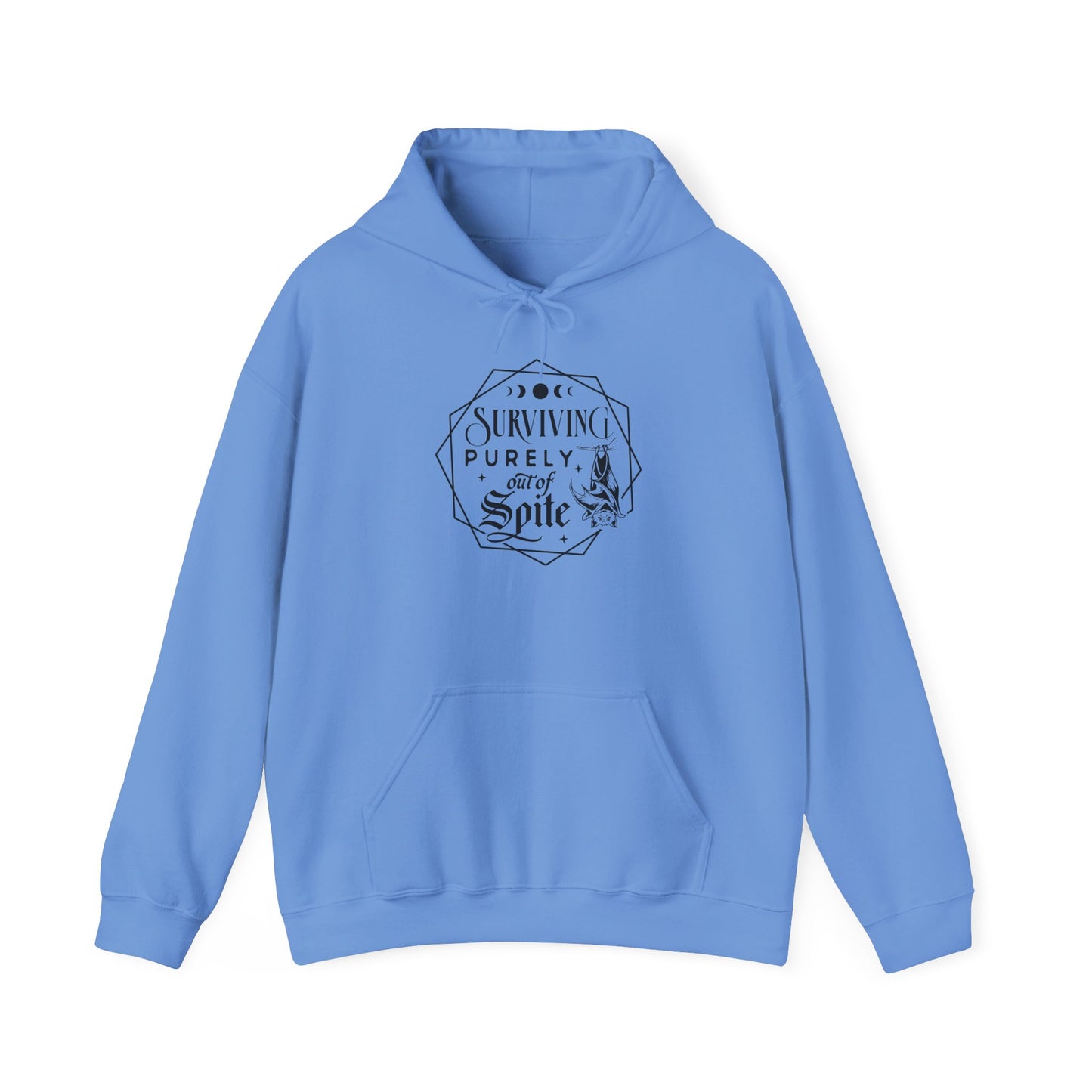 Surviving Purely Out of Spite Hoodie – Funny Women’s Mental Health Hooded Sweatshirt
