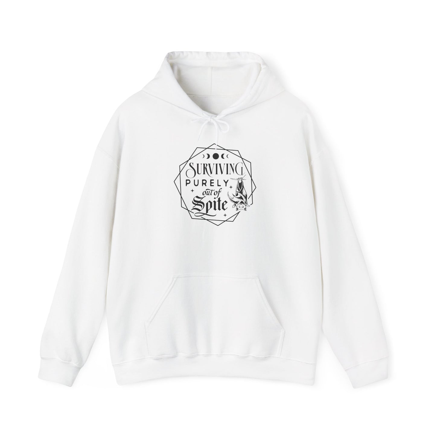 Surviving Purely Out of Spite Hoodie – Funny Women’s Mental Health Hooded Sweatshirt