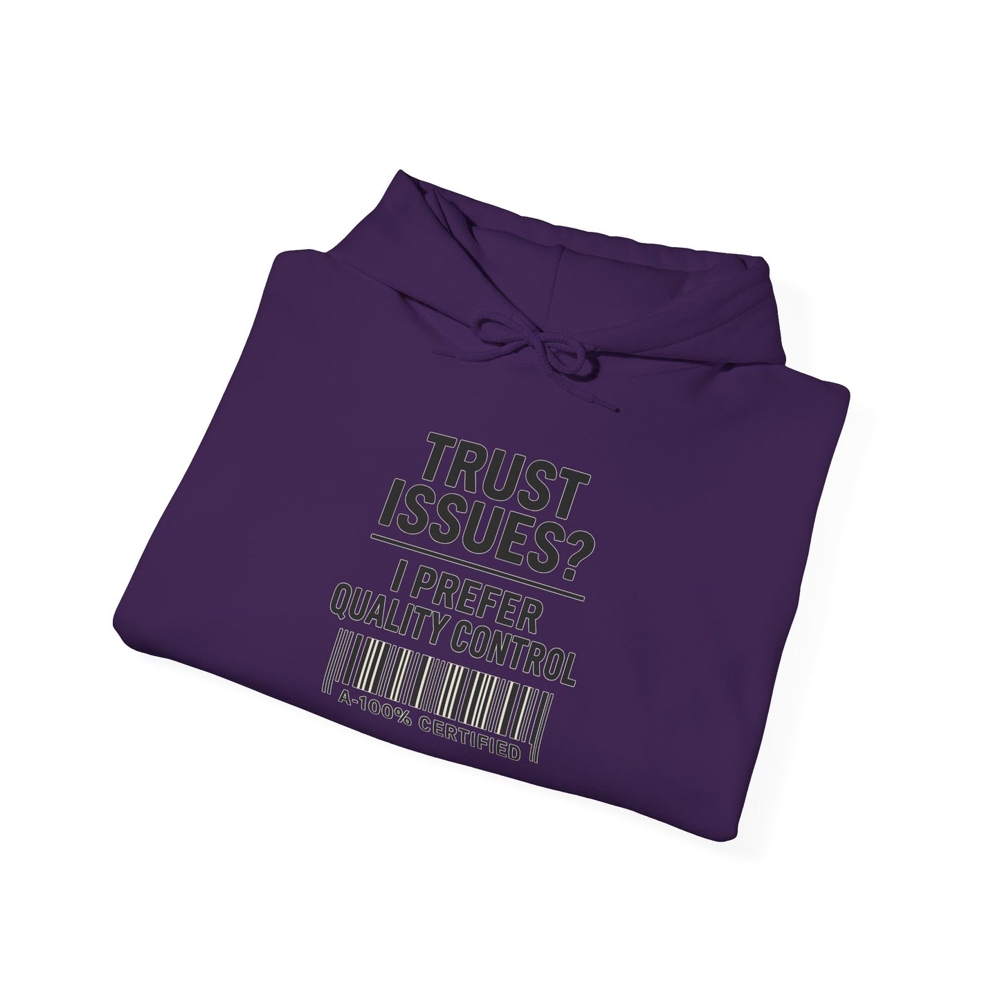 Trust Issues? I Prefer Quality Control Hoodie – Sarcastic Sweatshirt for Snarky Perfectionists