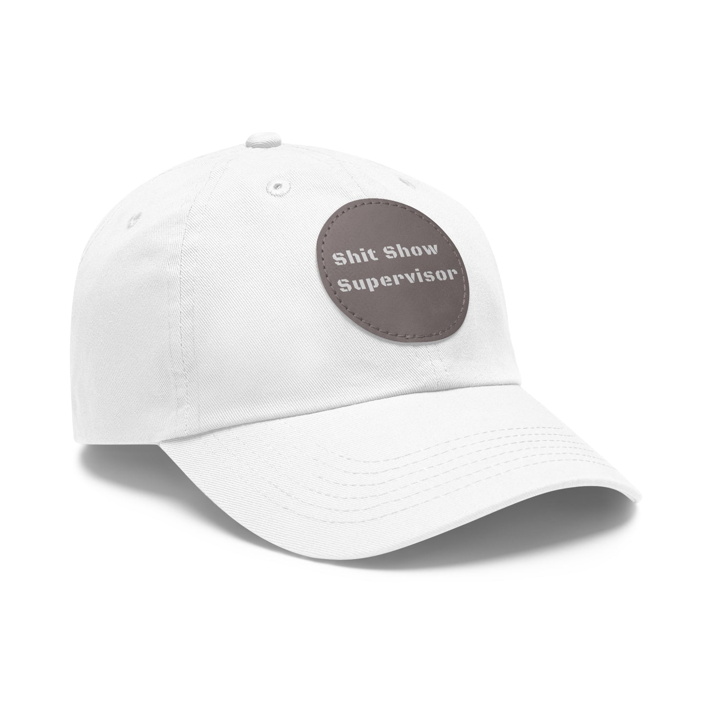 Shit Show Supervisor Hat – Funny Leather Patch Dad Hat for Moms, Dads & Chaos Coordinators