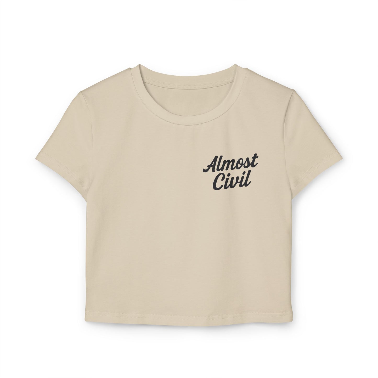 Almost Civil Women’s Baby Tee – Signature Collection