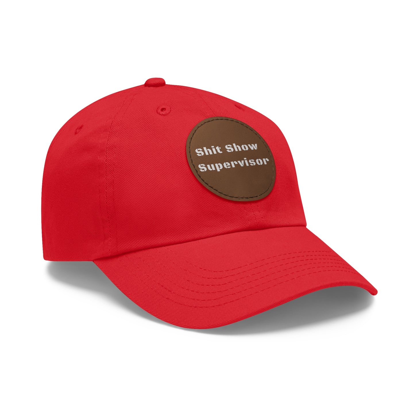 Shit Show Supervisor Hat – Funny Leather Patch Dad Hat for Moms, Dads & Chaos Coordinators