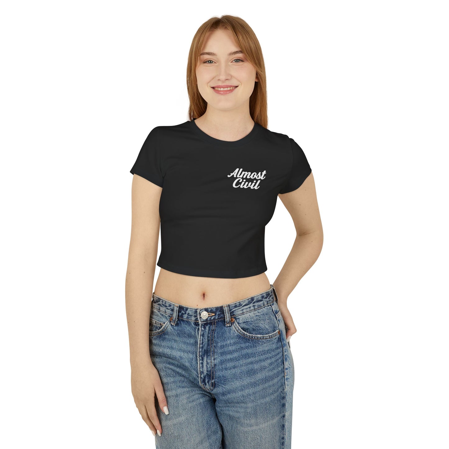 Almost Civil Women’s Baby Tee – Signature Collection