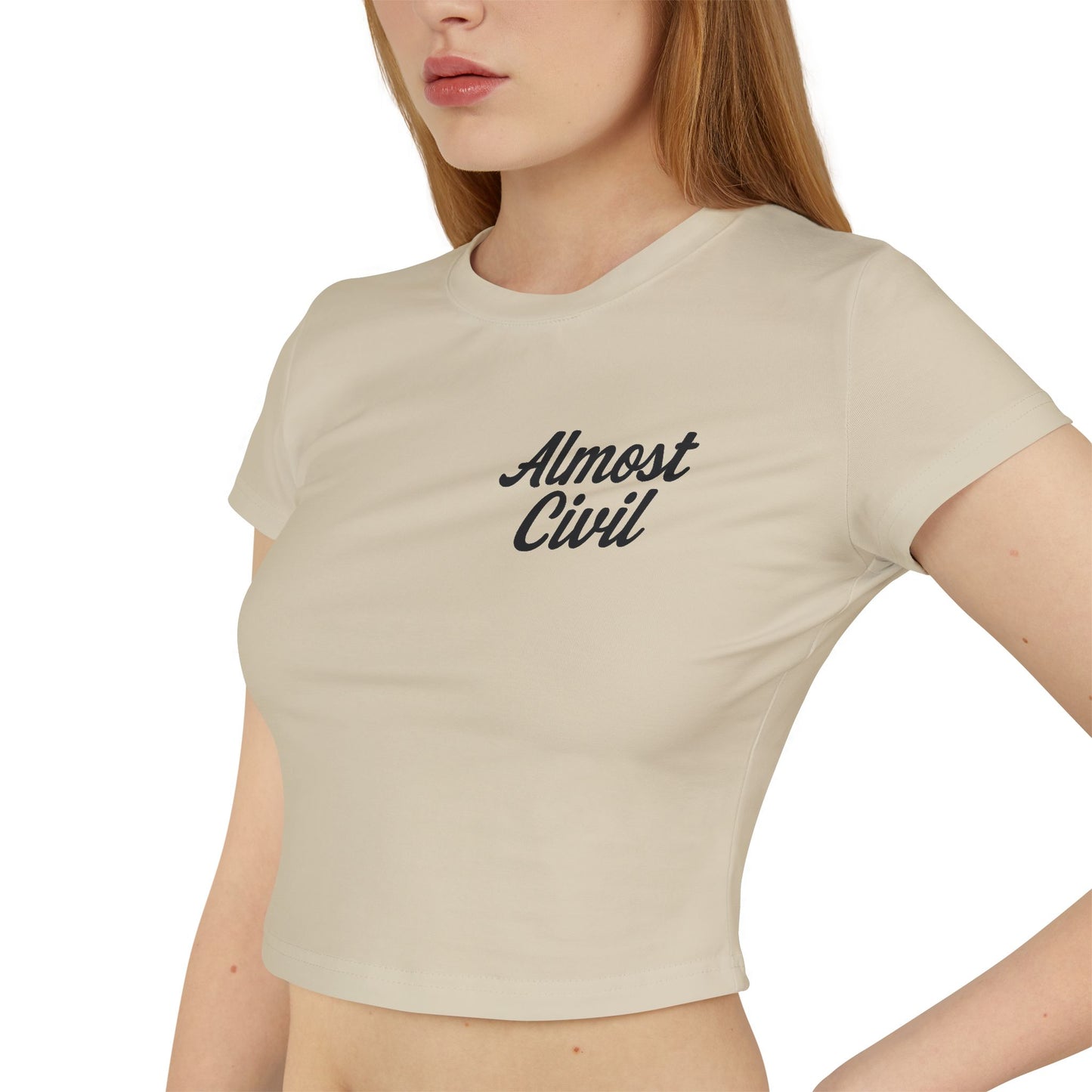 Almost Civil Women’s Baby Tee – Signature Collection