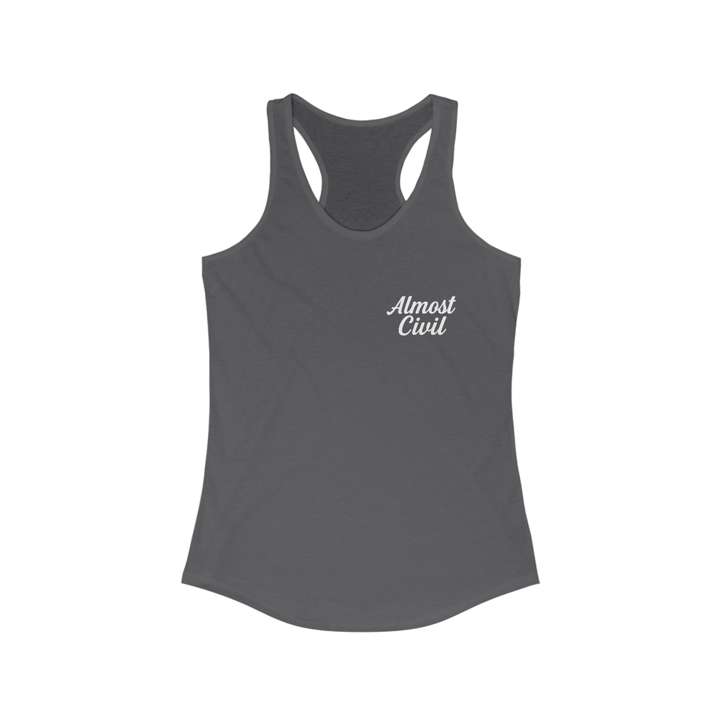 Almost Civil Women’s Racerback Tank – Signature Collection