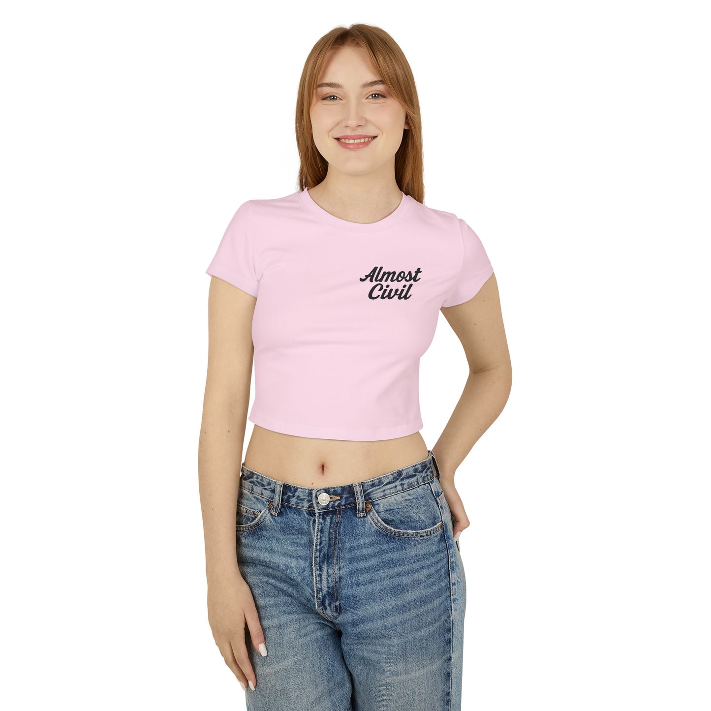Almost Civil Women’s Baby Tee – Signature Collection