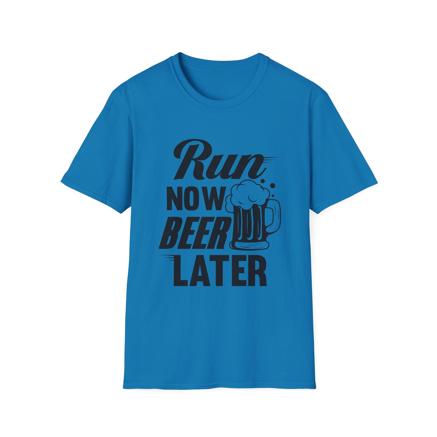Run Now, Beer Later T-Shirt – Funny Workout & Running Tee