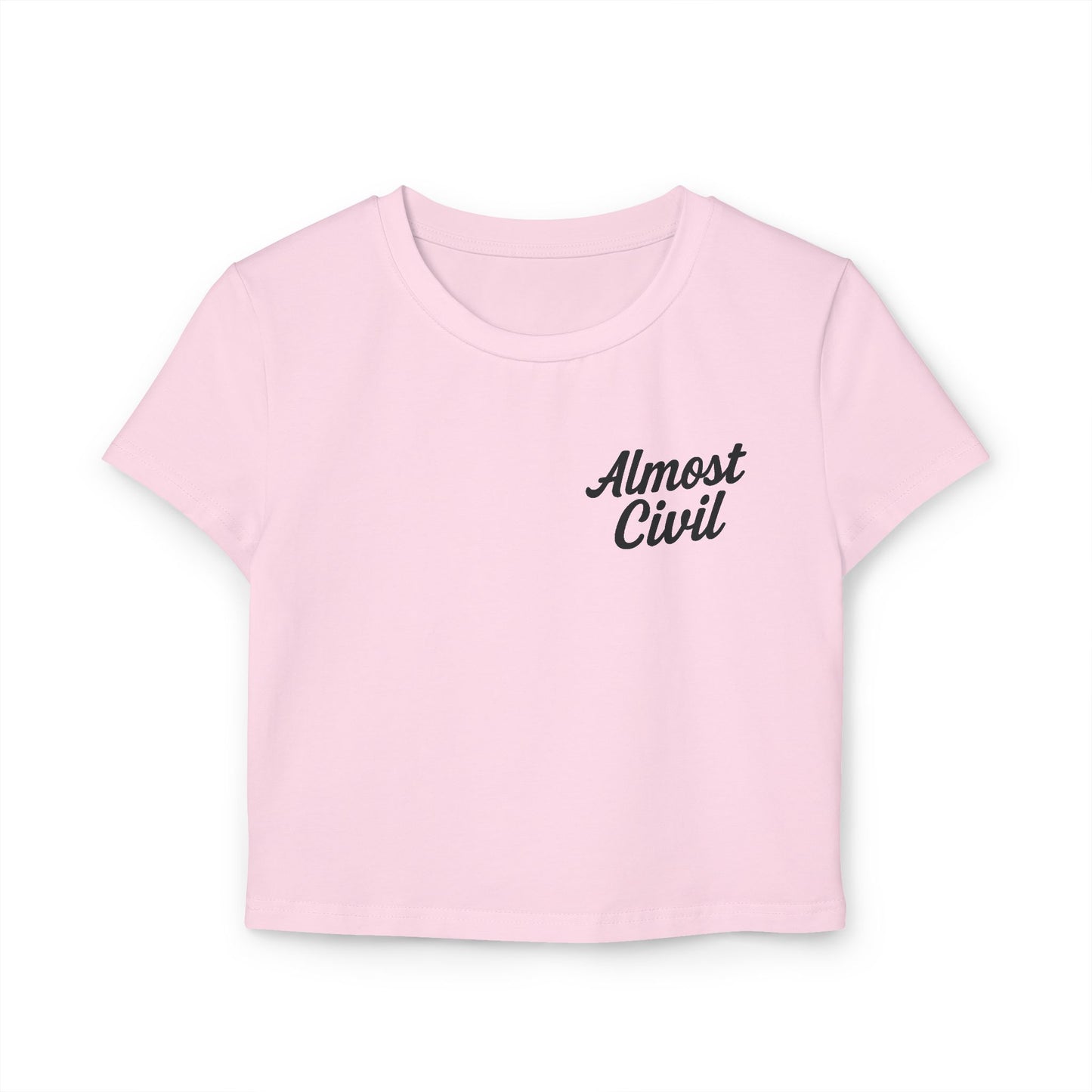 Almost Civil Women’s Baby Tee – Signature Collection