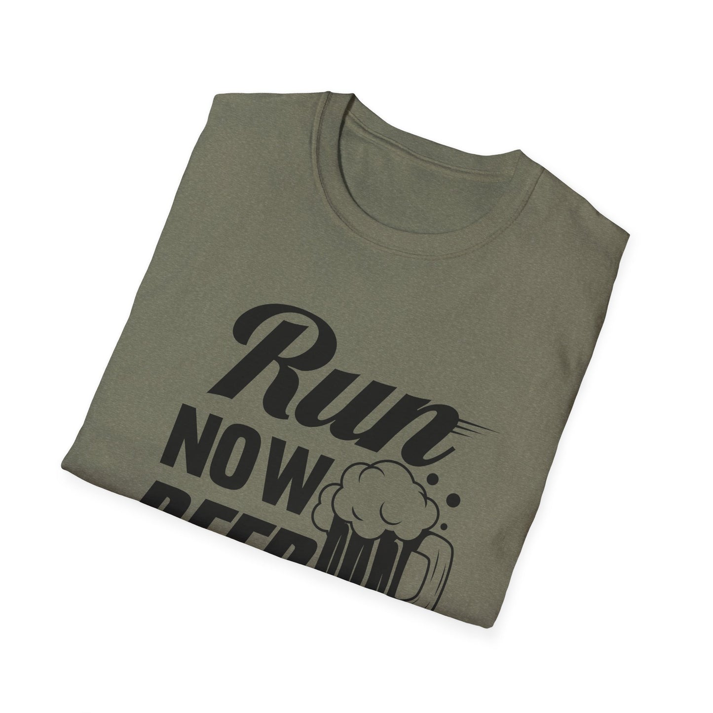 Run Now, Beer Later T-Shirt – Funny Workout & Running Tee