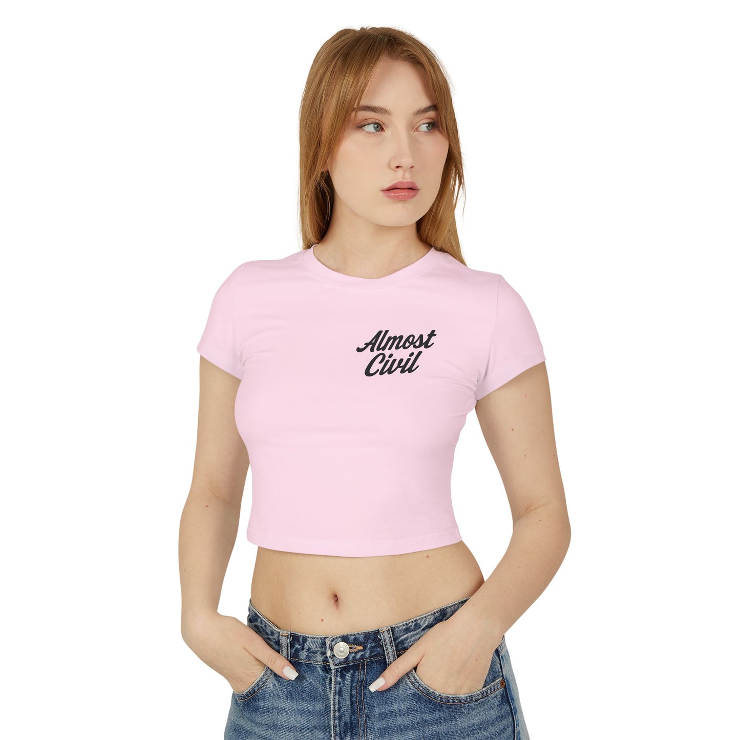 Almost Civil Women’s Baby Tee – Signature Collection