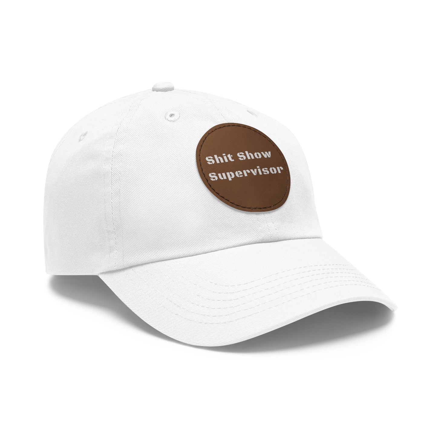 Shit Show Supervisor Hat – Funny Leather Patch Dad Hat for Moms, Dads & Chaos Coordinators