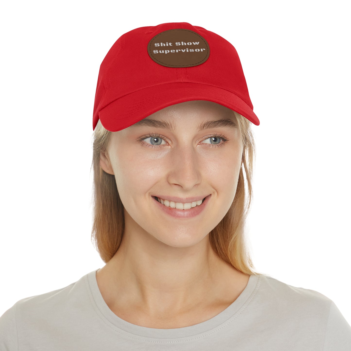 Shit Show Supervisor Hat – Funny Leather Patch Dad Hat for Moms, Dads & Chaos Coordinators
