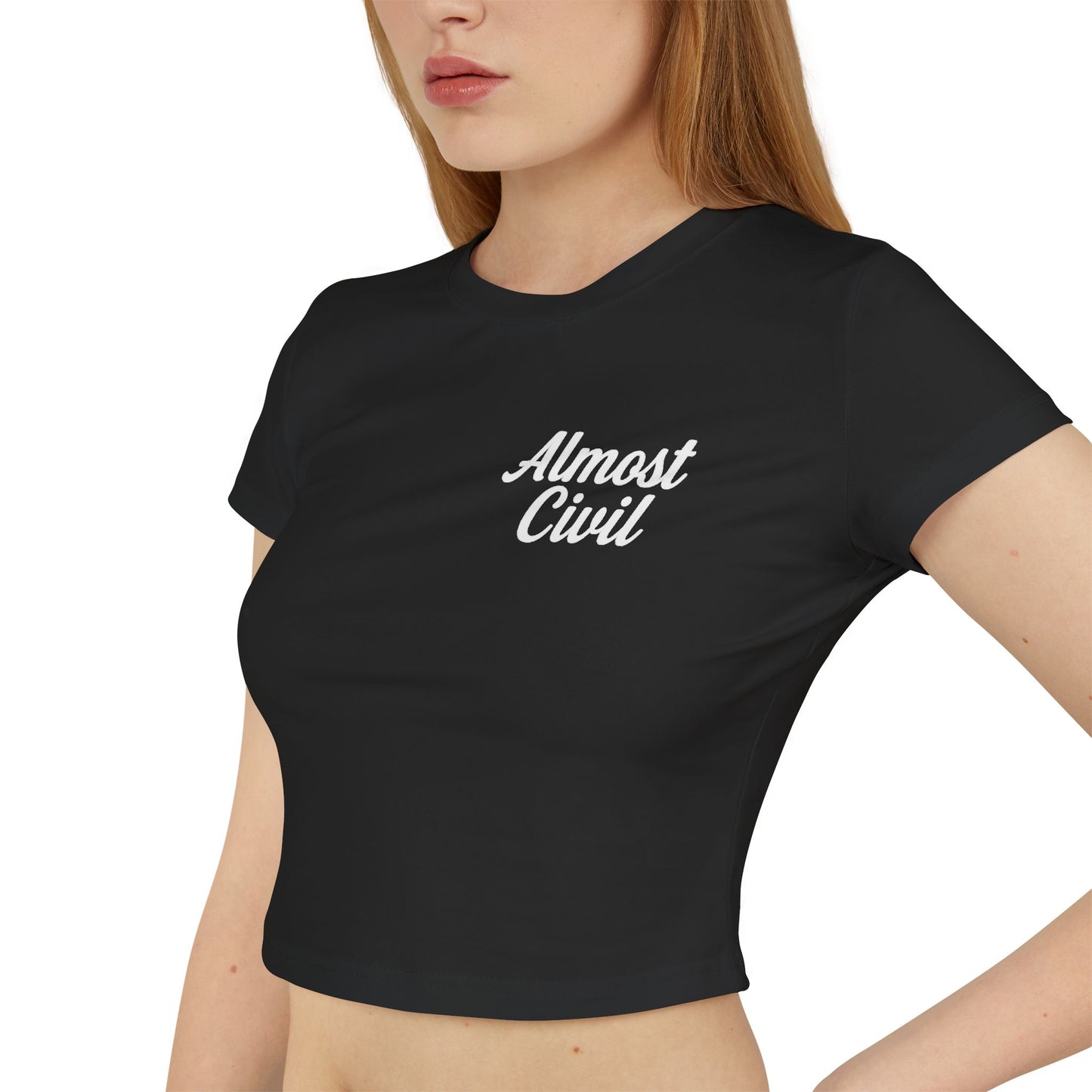 Almost Civil Women’s Baby Tee – Signature Collection