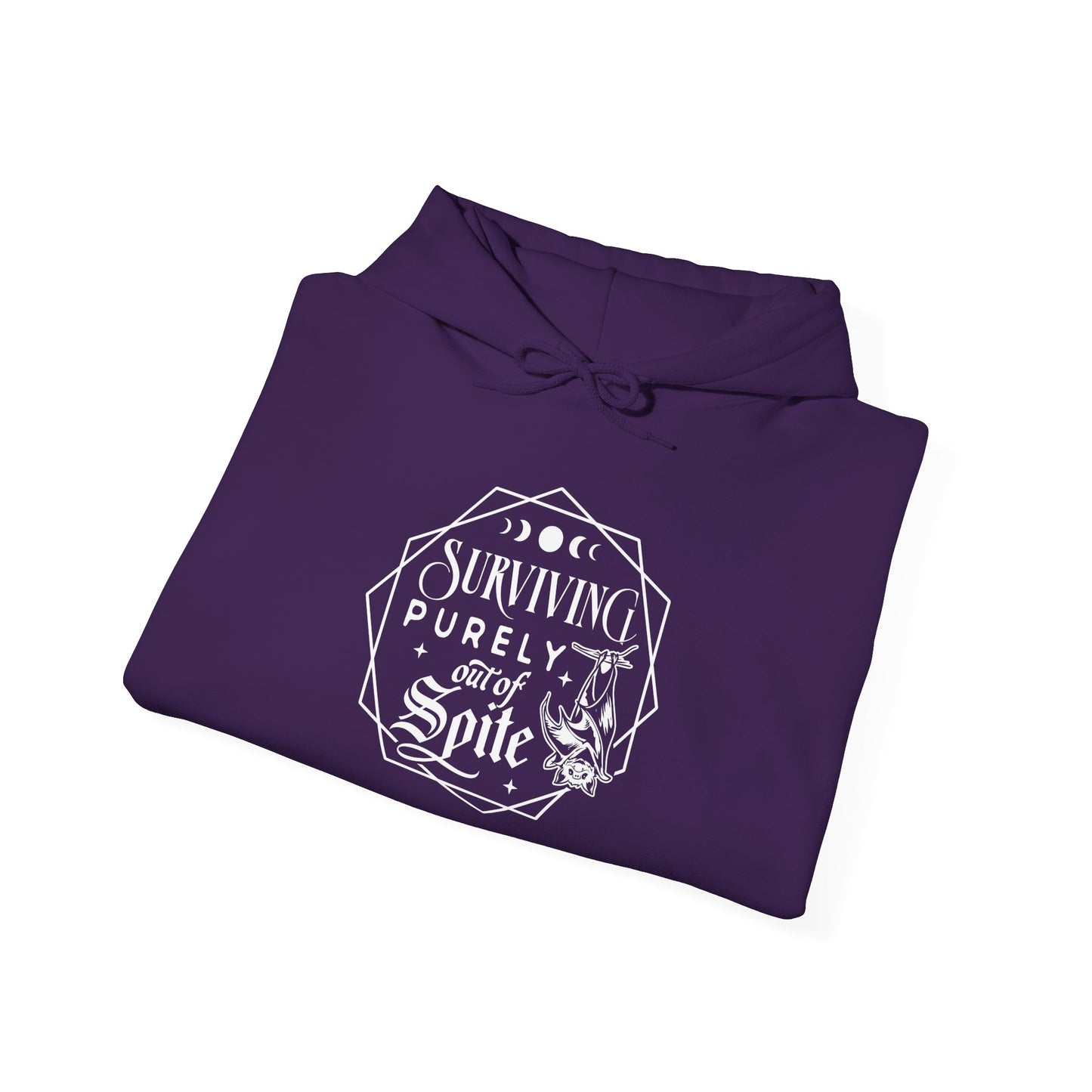 Surviving Purely Out of Spite Hoodie – Funny Women’s Mental Health Hooded Sweatshirt