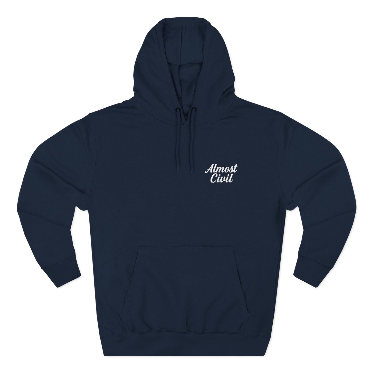 Almost Civil Signature Fleece Hoodie | Embroidered Logo - Signature Collection