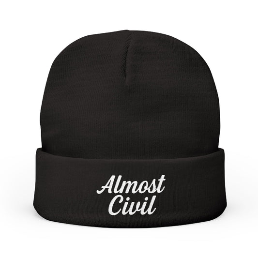 Almost Civil Knit Beanie – Embroidered Signature Collection
