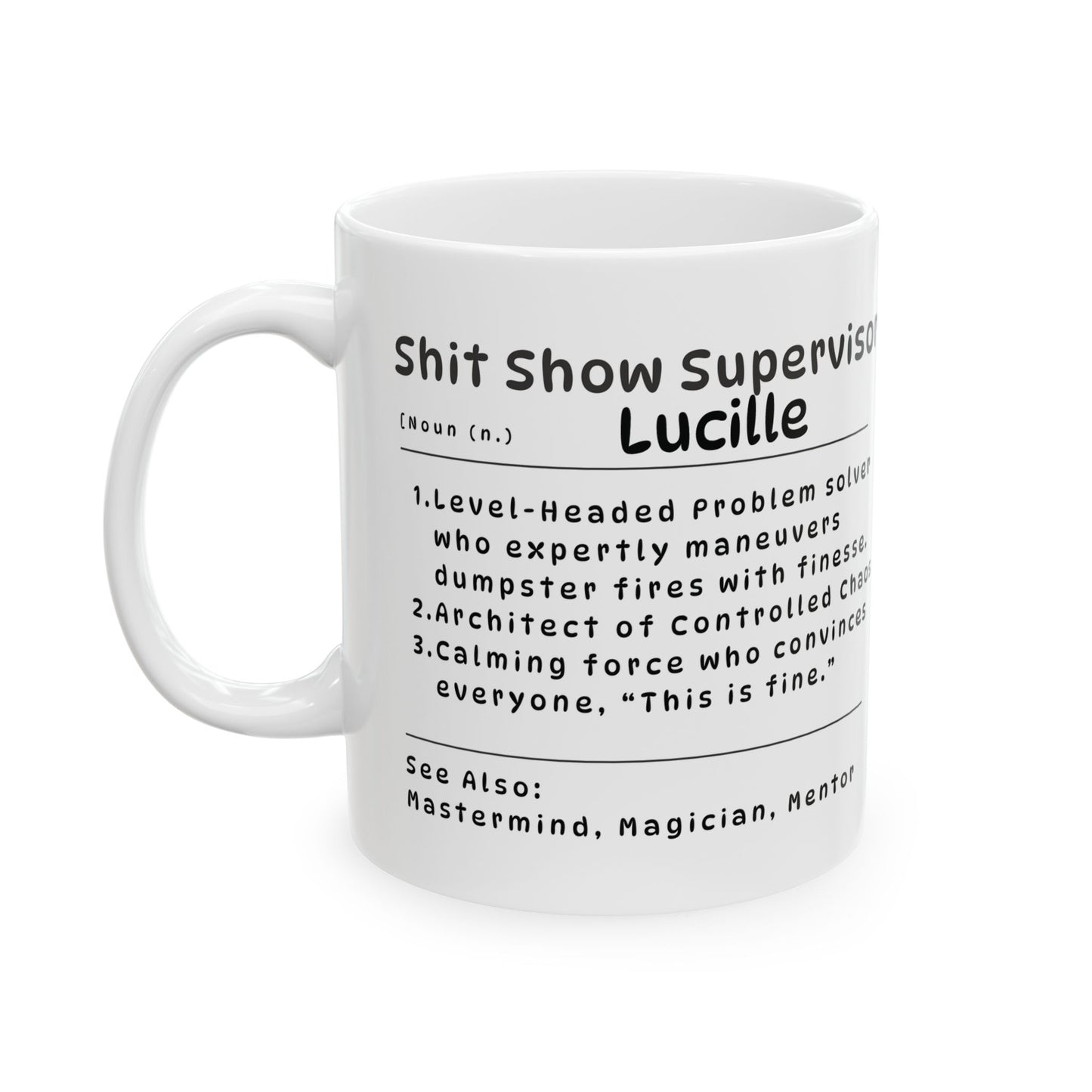 Shit Show Supervisor Mug – Funny Coffee Cup Gift for Bosses, Coworkers, and Everyday Chaos Managers (11oz / 15oz)
