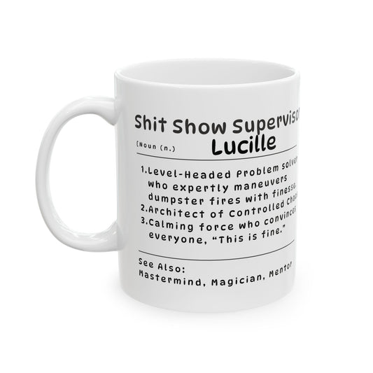 Shit Show Supervisor Mug – Funny Coffee Cup Gift for Bosses, Coworkers, and Everyday Chaos Managers (11oz / 15oz)