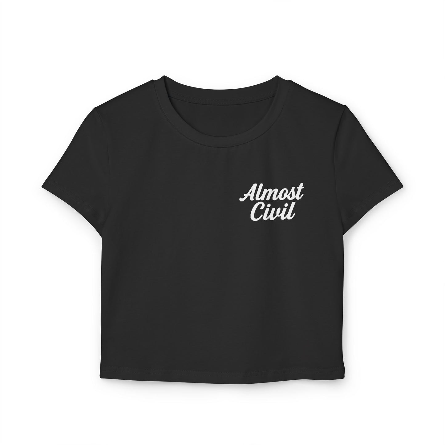 Almost Civil Women’s Baby Tee – Signature Collection