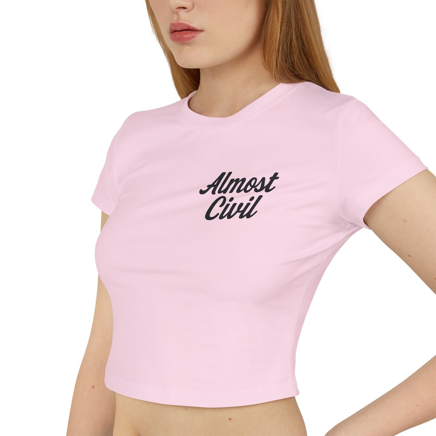 Almost Civil Women’s Baby Tee – Signature Collection
