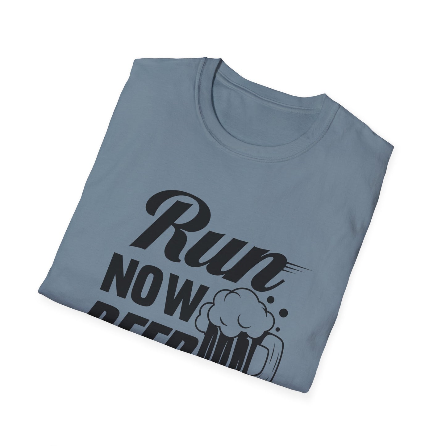 Run Now, Beer Later T-Shirt – Funny Workout & Running Tee