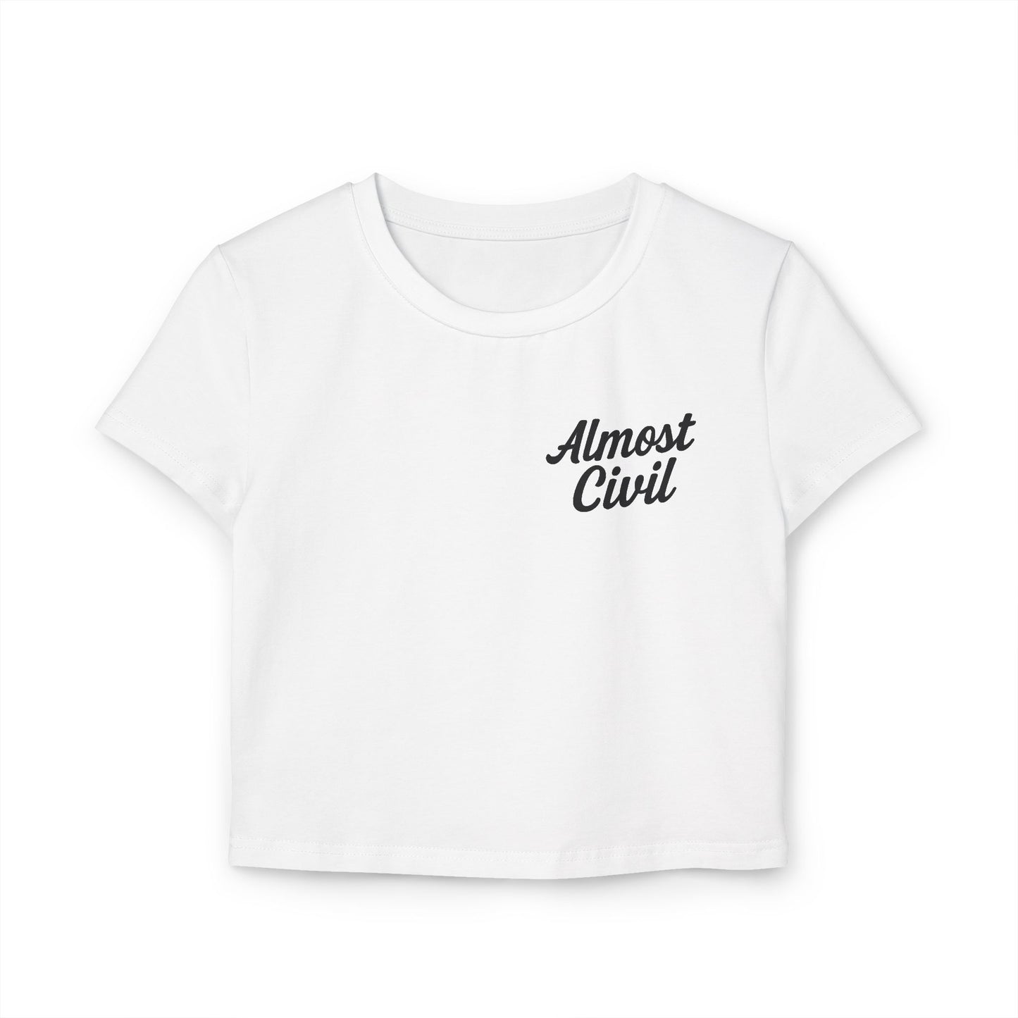 Almost Civil Women’s Baby Tee – Signature Collection