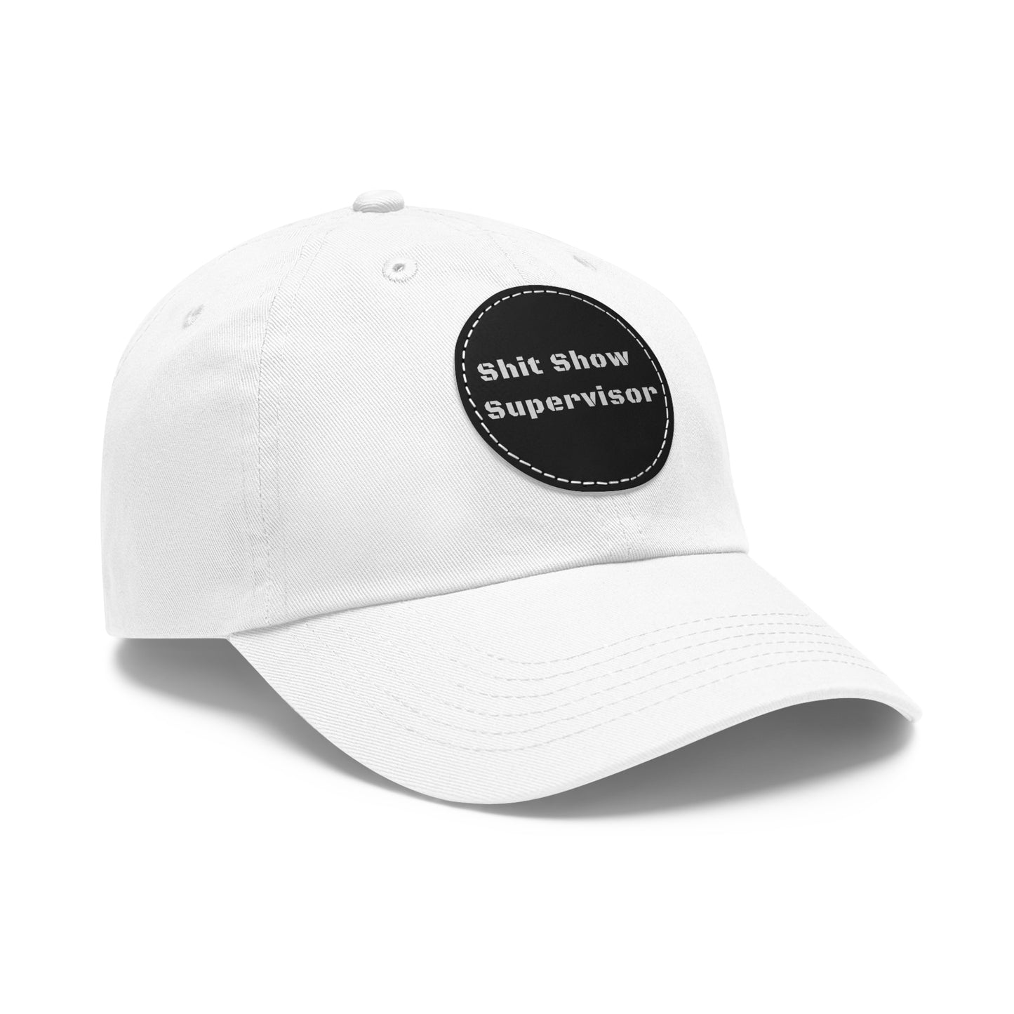 Shit Show Supervisor Hat – Funny Leather Patch Dad Hat for Moms, Dads & Chaos Coordinators