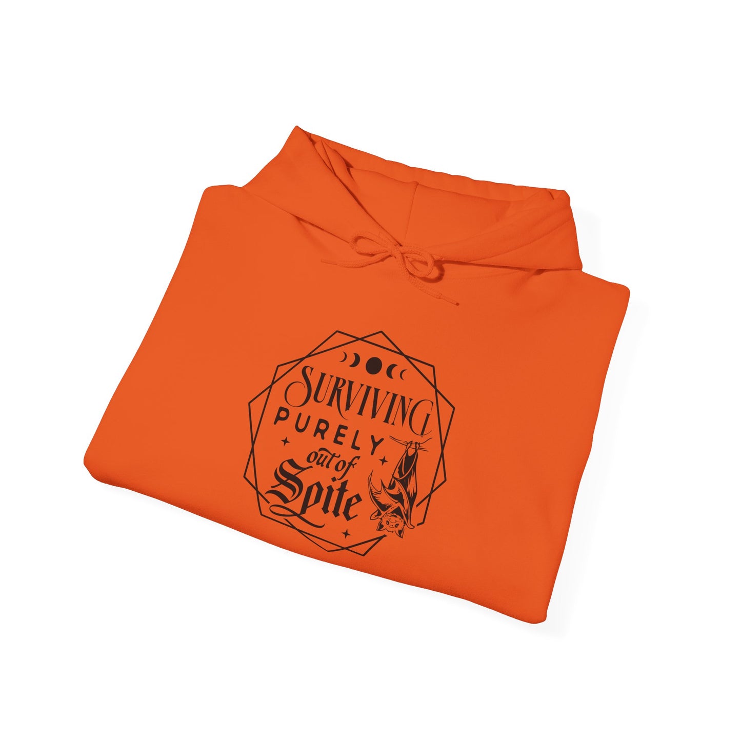 Surviving Purely Out of Spite Hoodie – Funny Women’s Mental Health Hooded Sweatshirt