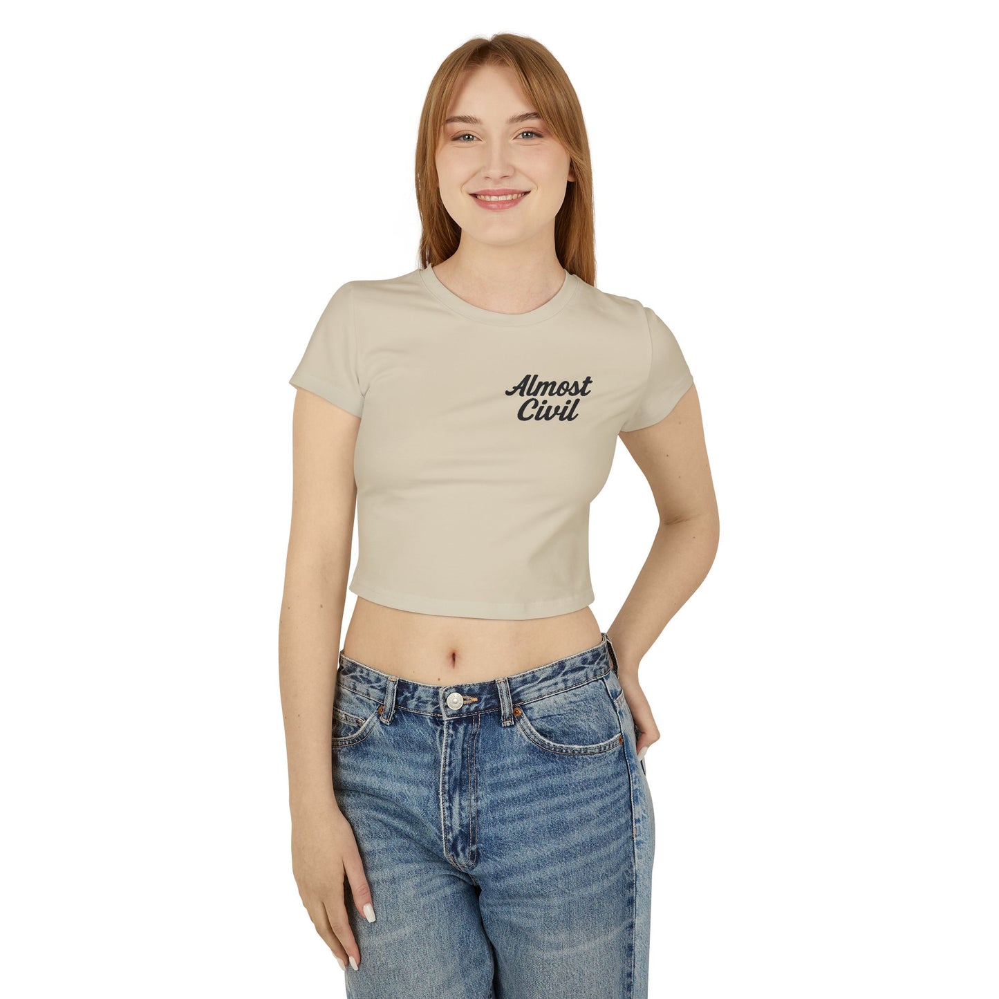 Almost Civil Women’s Baby Tee – Signature Collection
