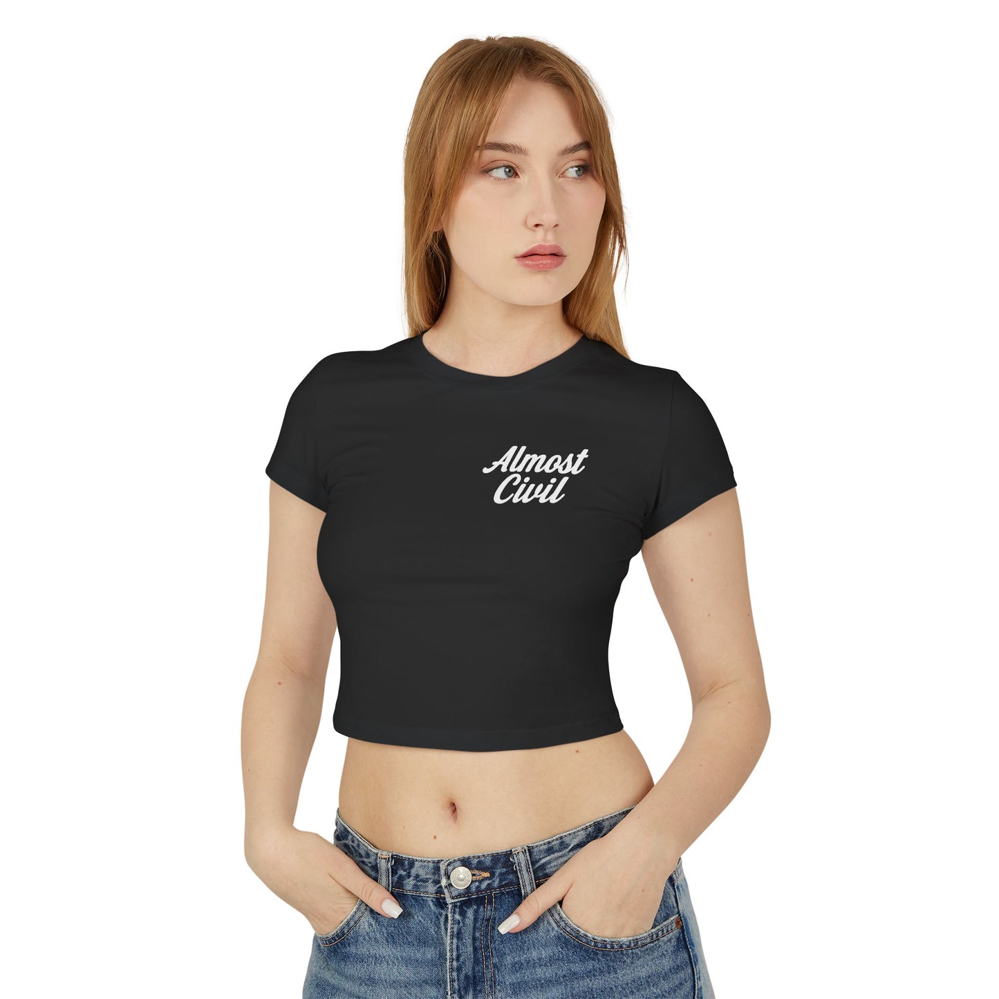 Almost Civil Women’s Baby Tee – Signature Collection