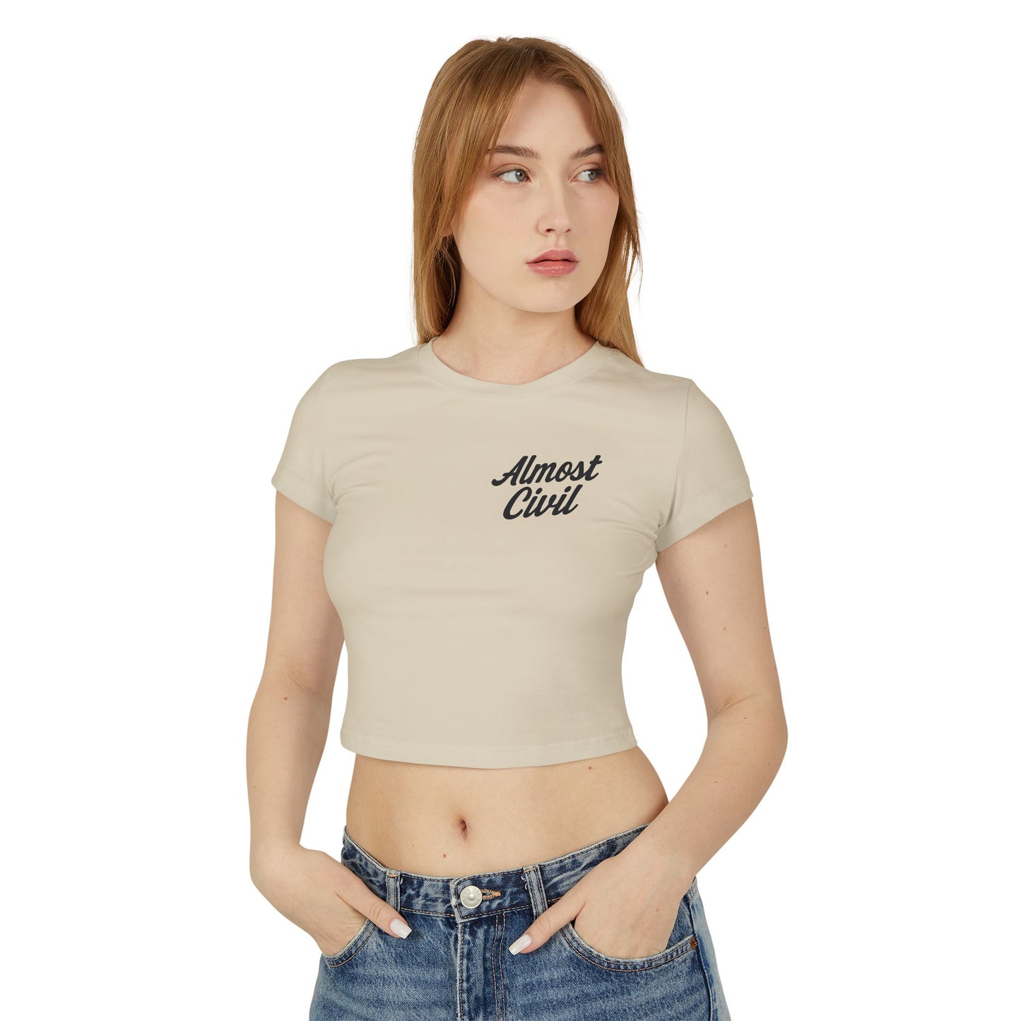 Almost Civil Women’s Baby Tee – Signature Collection