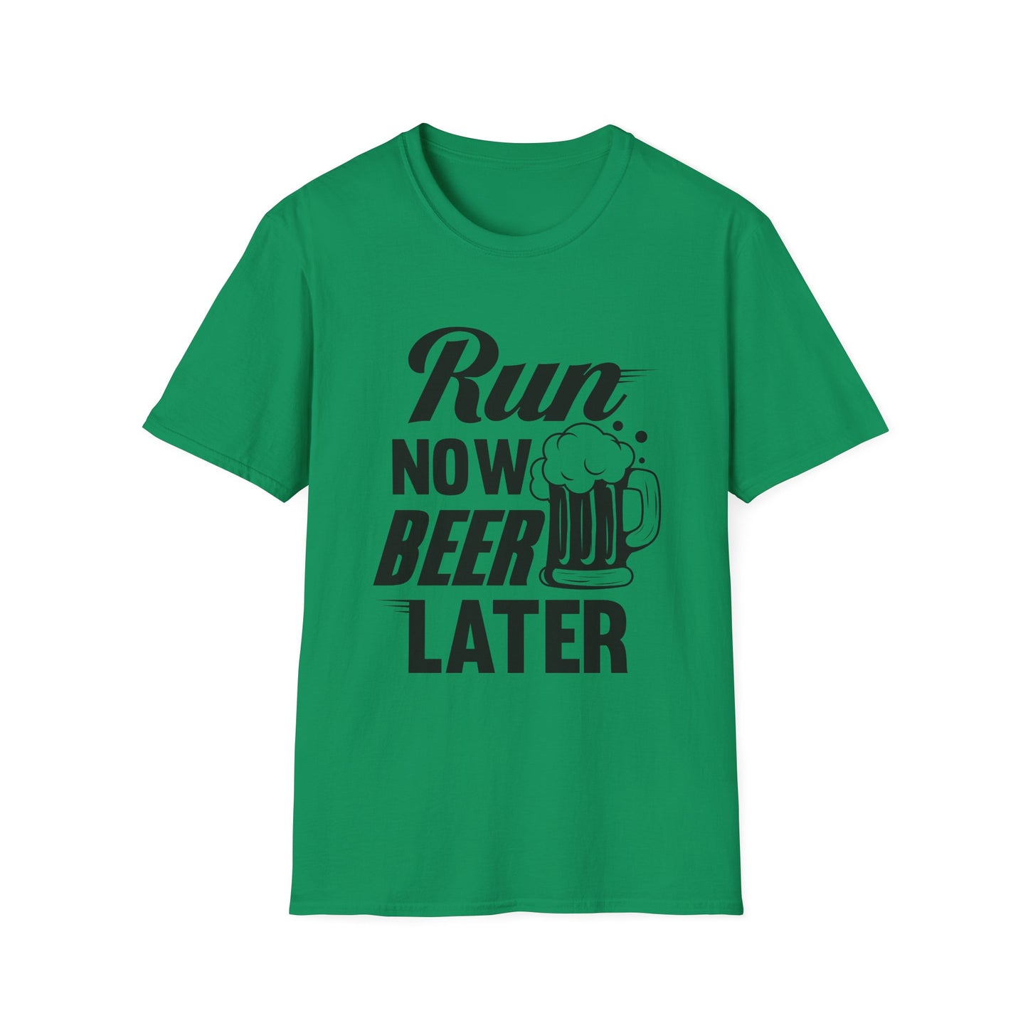 Run Now, Beer Later T-Shirt – Funny Workout & Running Tee