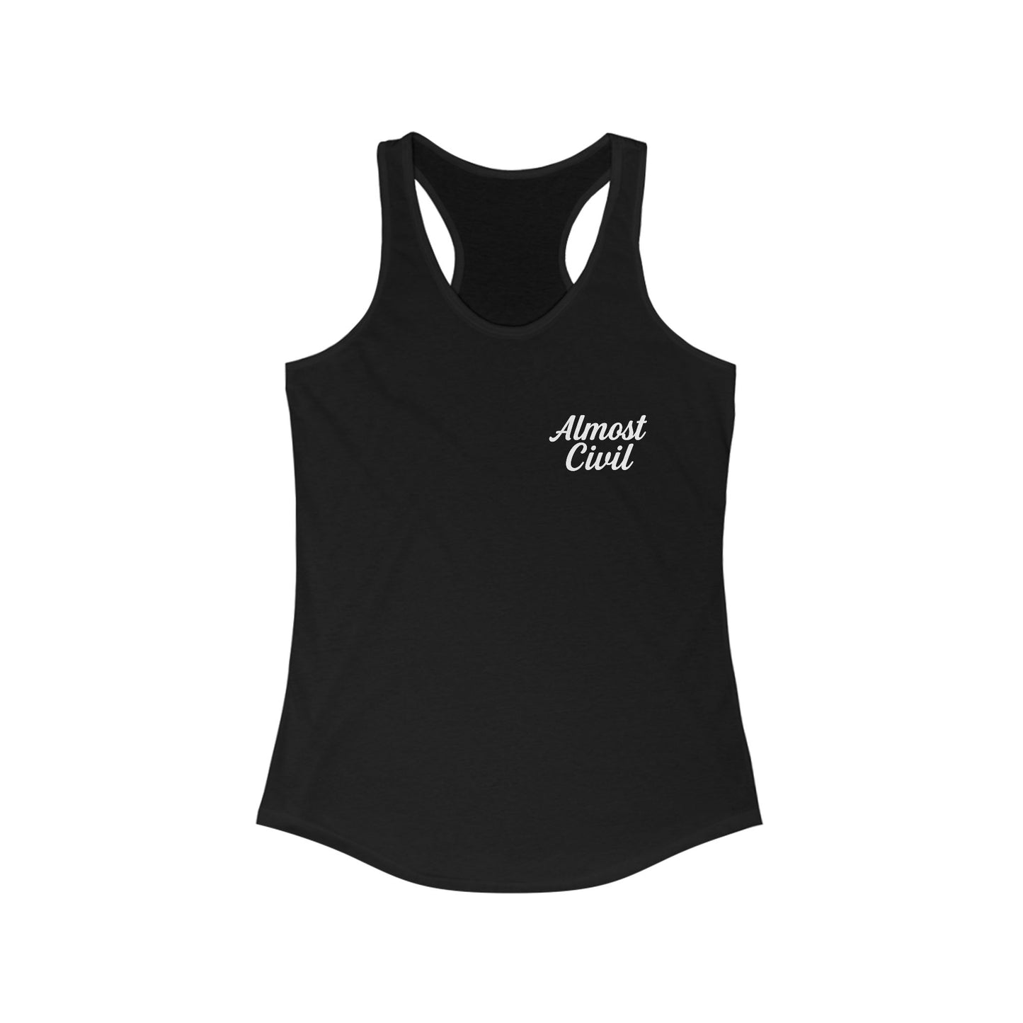 Almost Civil Women’s Racerback Tank – Signature Collection