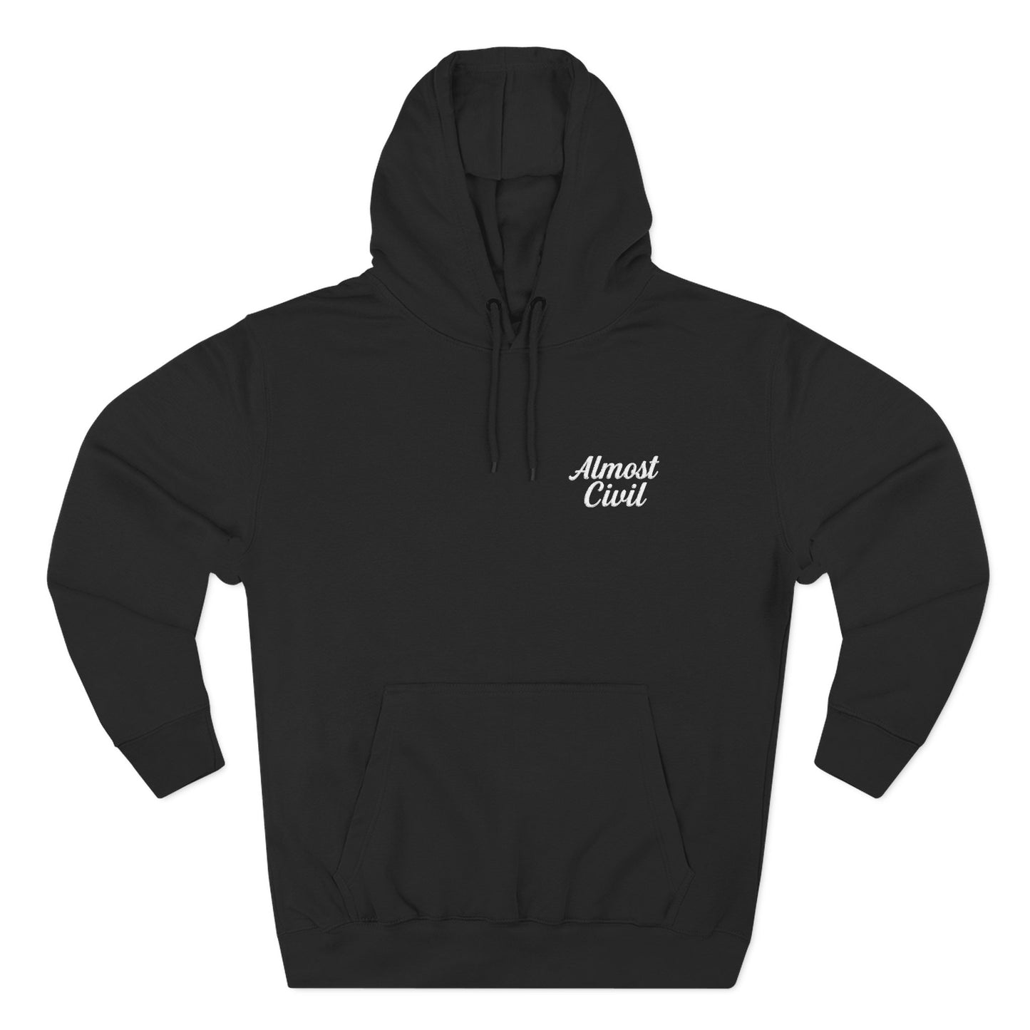 Almost Civil Signature Fleece Hoodie | Embroidered Logo - Signature Collection