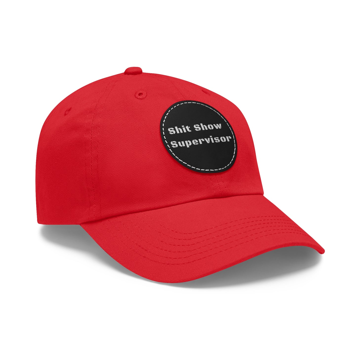 Shit Show Supervisor Hat – Funny Leather Patch Dad Hat for Moms, Dads & Chaos Coordinators